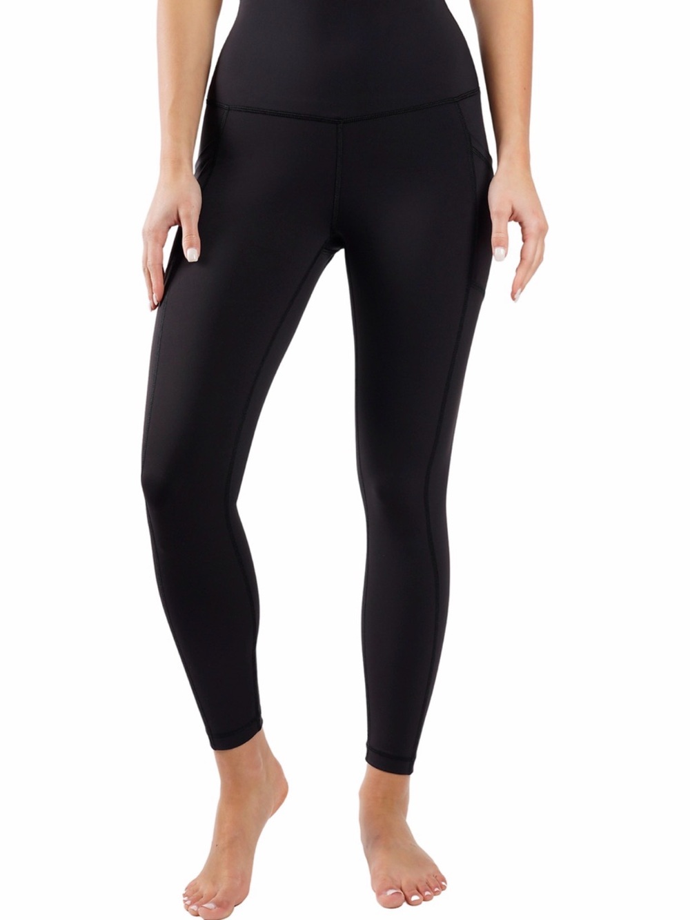 Yogalicious Lux Black High-Waist Active Leggings with Side Pockets